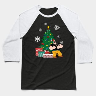 Bluto Around The Christmas Tree Popeye Baseball T-Shirt